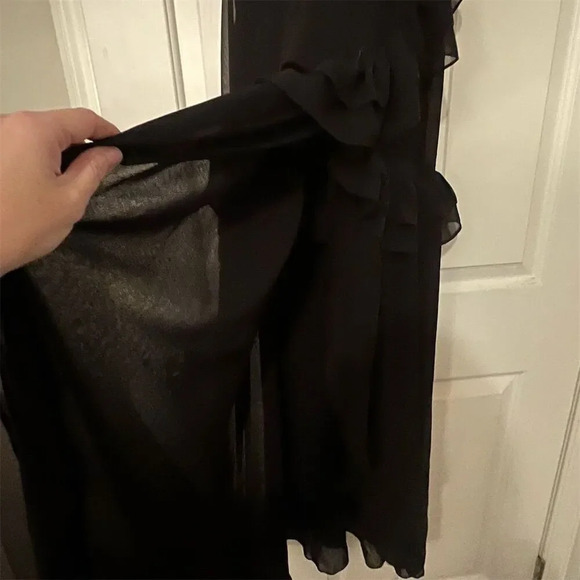 Tobi Black Ruffled Maxi Dress Sleeveless Formal S - Picture 6 of 9